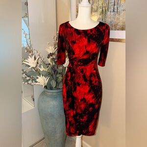 Connected Elegant Red and Black Women's Dress